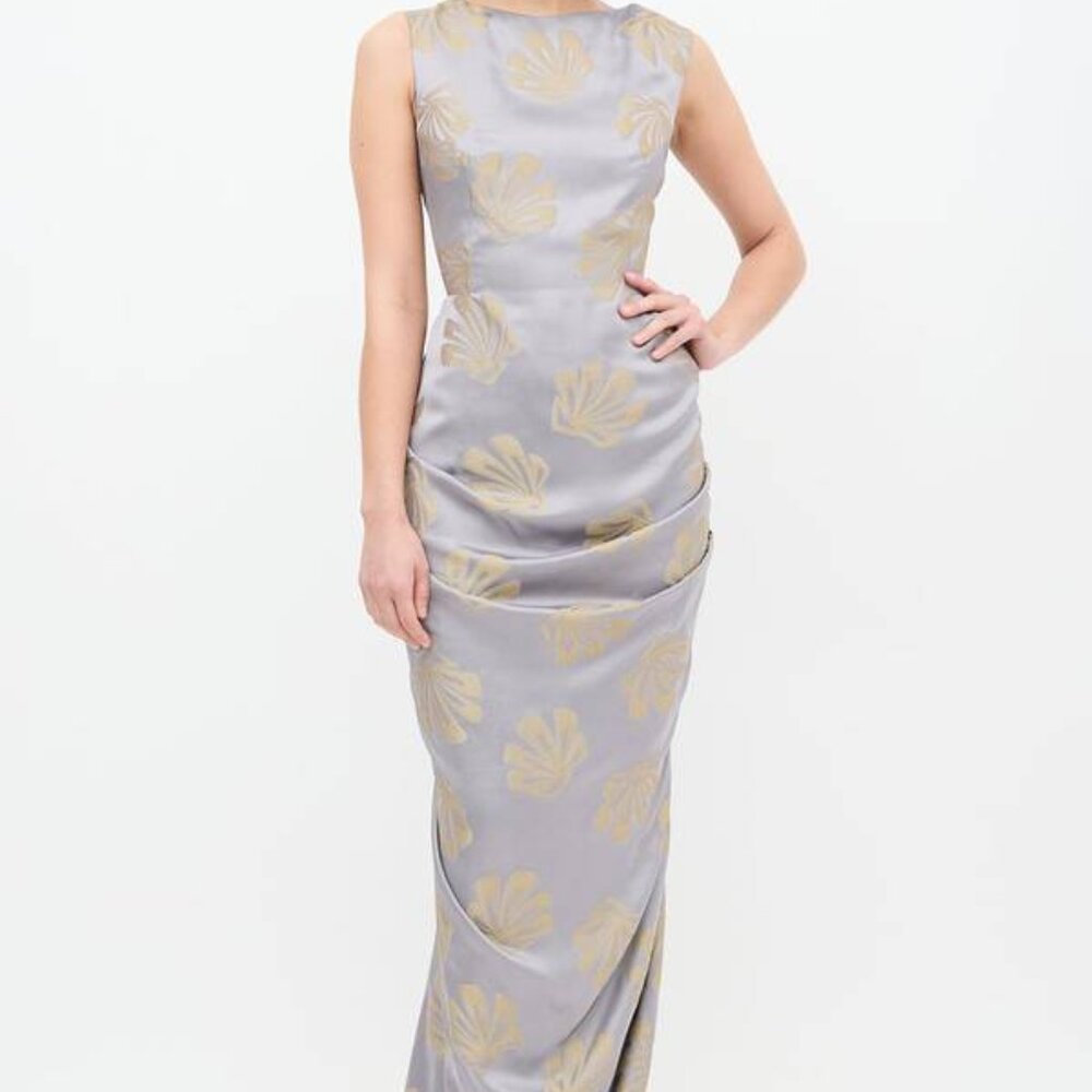 Dries Van Noten Silver/Gold Dress Sz-Fr 42